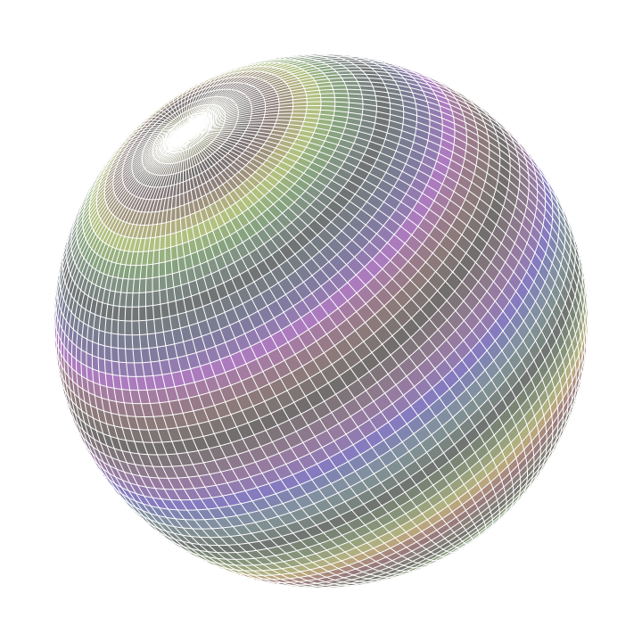 【円弧-22】緯線・経線による球の表現